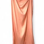 ZARA NWT  XS Skirt Satin Faux Wrap Midi Long Straight Gold Buckle Detail Women Photo 2