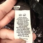 Komarov Black Crinkle Witch Gothic Dark Romantic Half Button Lace Trim Blouse M Size M Photo 7