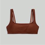 Madewell Second Wave Balconette Bikini Top in Brown Size XL Photo 6