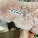 Steve Madden  Slipper Pink Fluffy Comfy Slides House Shoe Women 7 8 Plush Slip On Photo 3