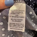 Leota Blue Polka Dot Mini V-Neck Dress Sz Small Stretch Photo 3