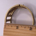 Anne Klein Logo Cuff Bracelet Metal Gold Snap Bangle 1” Width Modern Geometric Minimalist Photo 7