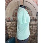 polo shirt scalloped collar aqua pastel sweet Green Size L Photo 5