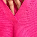On 34th Womens Sweater Barbie Pink Collared Pullover V Neck Plus Size 2X Photo 7