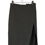 Olivaceous Dark Gray High Front Slit Back Zip Straight Pencil Skirt Women Sz M Photo 0