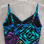 Coco reef  Black Multi Swimwear Tankini Tank Top Medium Bra 34D Photo 4