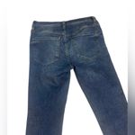 Free People Reagan Button Fly Raw Hem Ankle Blue Denim Skinny Jeans Size 28 Photo 2