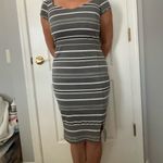 EXPRESS Striped Black and White Dress Photo 1