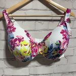 Cacique  Pink Floral Bra Lightly Lined Full Coverage Modern Collection New 38DDD Photo 0