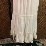 ZARA  White with Gold Threading Smocked Top Maxi Dress Size M Photo 7