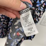 Roamans Blue Printed V Neck Short Sleeve Mini Dress 22/24 Fit & Flare Stretch Size undefined Photo 5