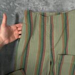 Free People EUC  Star of Wonder Striped Wide Leg Pants Flare Boho Green Women's 0 Photo 4