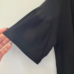 Eileen Fisher  Black Silk Boxy Oversized Shirt Sleeve Top size small Photo 2