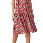 Love, Whit By Whitney Port Red Floral Print Dress Photo 1