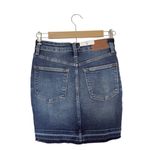 Judy Blue  High Waist Fading Whiskering  Small Denim Raw Edge Medium Wash Skirt Photo 1