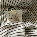 LISSEO Long Sleeve Button Down Shirt Black White Striped Made in Japan Women's S Photo 7