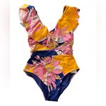 Trina Turk Spa Collection Breeze Ruffle Flutter Sleeve One Piece Swimsuit 6 NEW Photo 3
