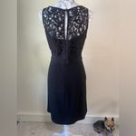 White House | Black Market WHBM black dress with lace‎ detail. Photo 2