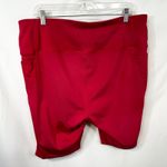 Adrienne Vittadini  Sport Plus Size 3X Bik Shorts Red Athletic Side Pockets 343 Photo 1