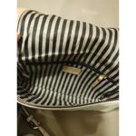 Kate Spade White Leather Crossbody Bag With Striped Lining & Turn Lock Closure Photo 13