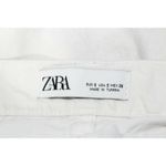 ZARA Women's Off White Denim Raw Cut Off Edges Distressed Mini Skirt Size Small Photo 1