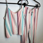Loft Sleep Pajama Set Women's Small Striped Cami Top & Pants Lounge Wear Photo 0