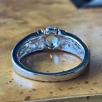 Natural Aquamarine Sterling Silver Ring Size 8 Photo 4