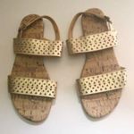 Gap Women's Gold Cut Out Design Loe heel Ankle Strap Sandals Size 8 Photo 0