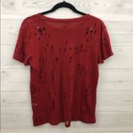 IRO | Clay Distressed Maroon Linen Tee XS Photo 2