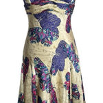 Vintage Y2K Nina Austin Dress M Silk Butterfly Babydoll Midi Whimsical Fairy Size M Photo 0