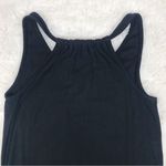 Michael Stars  Black Ribbed Midi Tank Dress Sleeveless Reversible Size Medium New Photo 8
