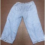 Splendid Lyocell Chambray Cropped Pants Women’s XL Wide Leg Pull-On Blue Photo 1