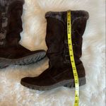 Khombu Brown Suede Leather Sophie Boots Size 9M Faux Fur Photo 9