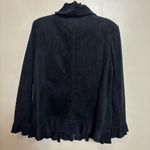 Rafael Woman Women's Blazer Jacket Ruffle Hook Closure Polyester Black Size 1X‎ Photo 5