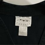 Vintage Country Wear Casuals‎ Coastal Grandma Button Front Midi Dress Size LARGE Black Photo 2