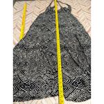 Billabong Black BOHO Geometric Maxi Dress Spaghetti Strap Crisscross Back Large Photo 3