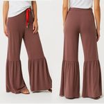Peace Love‎ World Lounge Pants Bell Bottoms Drawstring Casual Comfy XXSP Brown Photo 1