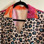 Colorful Leopard Print Dress with pockets size medium Black Photo 4