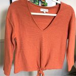 Madewell  Texture & Thread Orange V-Neck Sweater Photo 8