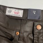 Gap NWT  True Skinny Mid Rise Coated Jeans in Chocolate Brown Size‎ 26 / 2 PETITE Photo 4