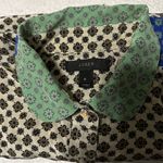 J.Crew 100% Silk Button Front
Blouse Whimsical Blue Green
Gold Size 8 Photo 2