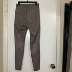 ZARA  Faux Leather Taupe Brown High rise ankle zip pants size Medium Photo 5