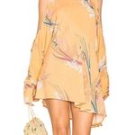 Free People clear skies yellow floral cold shoulder mini tunic dress Photo 0