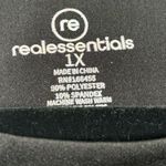 Realessentials Black Crop Dry Fit Activewear Shirt Size 1X Photo 4