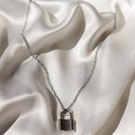 Boutique Silver Lock Necklace  Photo 0