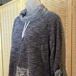 Kensie Performance Drawstring Cowlneck Half Sleeve Sweater Kangaroo Pocket Small Photo 4