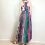 Xhilaration Multicolored Striped High Low Racerback Dress Photo 1