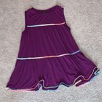 Miholl Flowy Tiered Sleeveless Summer Tank Top Sz S Purple Photo 2