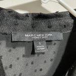 Andrew Marc  Blouse Top Women's Small Black Polka Dot Lined‎ Collared Button-Up Photo 2