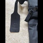 Cochor GUNMETAL Leather Cross Body Purse ZIP Close Adj Strap‎ Matte Photo 2